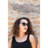 Esrada Yuvarlak Mavi Çerçeve Füme Cam Unisex Güneş Gözlüğü 2018 04M 52-18-140 - Siyah