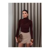 ESRAHELVACI Omuz ve Bel Pile Detaylı Bluz