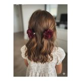 Esram Butik Kız Çocuk Bordo Çiçekli Toka 2 li - Frida Klipsli Çiçek Tokası
