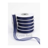 Esram Butik Organze Tül Kurdele Lacivert 1 cm 23 mt, Gelin, Bohça, Nişan, Çeyiz, Hediye Paketleme, Süsleme