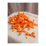 Esram Butik Turuncu Fiyonk Saten Kurdele 10 mm- Nikah Şekeri, Hediyelik Süsleme, Balon Süsü 50 Adet
