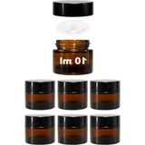 Esranın Dünyası 10 ml Hacimli Mini Amber Cam Kavanoz, Sızdırmaz Kapağa Sahip - 001-Renkli - 1 Adet - 0,21 L