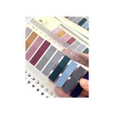 Esranın Dünyası 10 Renkli Cetvelli Retro Koyu Tonlar Şeffaf Pet Indeks Sticker/index/postit/kitap Ayracı/not Kağıdı