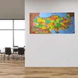 Esranın Dünyası 118 x 56 cm Renkli Manyetik Türkiye Haritası Duvar Sticker'ı - 41 Delft Blue