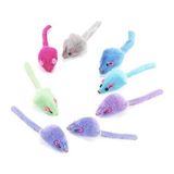 Esranın Dünyası 13.5 cm Tek Renk Peluş Fare Kedi Oyuncağı 3'lü Set