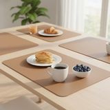 Esranın Dünyası 2 Adet Amerikan Servis 44X35 cm Su Geçirmez Masa Altlığı - 0,60 x 19 x 29 cm - 51R-Turuncu