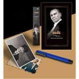 Esranın Dünyası 2026 Yılına Özel Atatürk Temalı Ajanda ve Ayraç Seti - Lacivert - 41 Delft Blue
