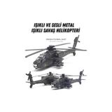 Esranın Dünyası 23 cm Sesli Işıklı Metal Helikopter Oyuncak – Çek Bırak Ses ve Işık Dayanıklı Model Helikopter