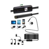 Esranın Dünyası 3-In-1 Endoskop Kamera, USB ve Android, Type-C Bağlantılı, 6 LED Işıklı, Kıvırlabilen Sert Kablo,su Geçirmez,yılan Kamera, Borescope (2 Metre)