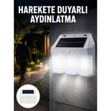 Esranın Dünyası 3 In 1 Solar Duvar Lambası – IP65 Su Geçirmez, Hareket Sensörlü Yeni Nesil