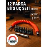Esranın Dünyası 300 mm Esnek Şaftlı Bits Uç Seti Dar Alanlar Için Vida Sökme ve Takma Seti