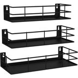 Esranın Dünyası 3'lü Set Dekoratif Metal Duvar Rafı - Minimalist Tasarım, Dayanıklı ve Şık - 31CM/29CM/27CM
