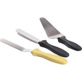 Esranın Dünyası 3’lü Spatula Seti – Paslanmaz Çelik, Plastik Saplı, Pasta, Kek ve Krep Için Profesyonel Spatula Takımı - 0 - 19 L