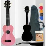 Esranın Dünyası 4 Telli Pembe Abs Ukulele Seti, Kılıf ve Pena ile