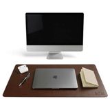 Esranın Dünyası 40X90 cm El Yapımı Deri Masa Pad, Kaymaz Mousepad ve Klavye Altlığı - 41 Delft Blue