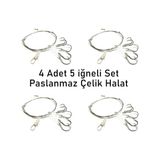 Esranın Dünyası 5 Iğneli Paslanmaz Çelik Halatlı Dip Hırsız Olta Takımı 4’lü Set – 6# Karbon Çelik Iğne