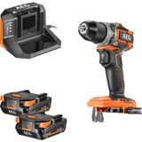 Esranın Dünyası Aeg - Subcompact 18 Volt Fırçasız Matkap, 65 Nm, 2 x 2,0 Ah Pil ve Şarj Cihazı Dahil - BS18SBL-202C