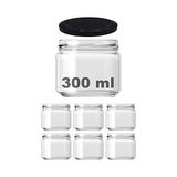 Esranın Dünyası Afracam 10-1000 ml Farklı Boyutlarda Kavanoz (10-1000 Arası) cc Konserve Metal Kapaklı Cam Kavanoz 6 Adet (Şeffaf, 300 Cc)
