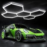 Esranın Dünyası Amber LED Hexagon Petek Tasarım Lineer Armatür (CT-9082 Cata Modüler 24 Parça Set), 6400K Beyaz Işık Yüksek Lümenli Tavan Aydınlatma (Showroom, Oto Kuaför, Berber, Ofis) - 00-Beyaz