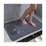Esranın Dünyası Antrasit Gri Kaymaz Banyo Paspası - 35X69 cm Vantuzlu Duş Matı, Ayak Masajlı ve Temizleme Dokulu, Antibakteriyel ve Tahliye Delikli Küvet Içi Paspas - 35 x 69 cm