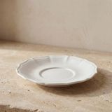 Esranın Dünyası Aryıldız Bone Porselen Çay Tabağı - 0002 - Beyaz