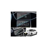 Esranın Dünyası Audi A6 ile Uyumlu 2019-2024 Model Alt Üst Multimedya ve Klima Kontrol 3 Parça 9h Nano Ekran Koruyucu - 2XS - 001-Siyah