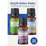 Esranın Dünyası Auran Çimen, Beyaz Sabun, Lavanta Saf Esansiyel Uçucu Yağ Buhurdanlık Yağ Difüzör Esans Aroma 3x 10ML