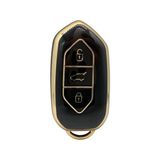 Esranın Dünyası Autohan Keys T10X T10F Akıllı Anahtar Kılıfı, 3 Tuşlu, Nano Koruma, Siyah-Altın - 12M-Krem