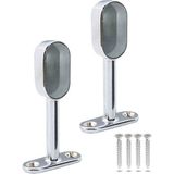 Esranın Dünyası BADEM10 Askı Flanşı Krom Oval Kapalı Dolap Elbise Askı Aparatı (2 Adet) - 00 Bordo