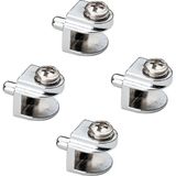 Esranın Dünyası BADEM10 Cam Raf Tutucu Metal Cam Etejer Pimli Krom Metal Vidalı (4 Adet) - 00-Kahverengi - 0 - 1 Yaş