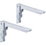 Esranın Dünyası BADEM10 Duvara Monteli Balkon Masası Sehpası Montajı Metal Katlanır Raf Altı Ayağı 18 x 10 cm (2 Adet) - 00-Kahverengi - 0 - 1 Yaş