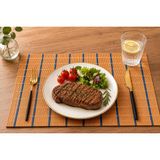 Esranın Dünyası Bambu Amerikan Servis 46 x 30 cm Doğal Bambu Masa ve Tabak Altlığı Şık Dekoratif Sofra Servisi Kolay Temizlenebilir Dayanıklı Çok Amaçlı Kullanım - 0,60 x 19 x 29 cm - 51R-Turuncu