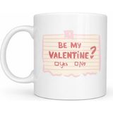 Esranın Dünyası Be My Valentine Porselen Kupa – Model 8 Sevgiliye Özel Romantik Tasarım - Belirtilmemiş - 001 - Beyaz