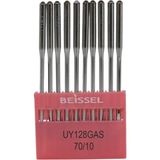 Esranın Dünyası Beıssel Beissel UYX128 Sanayi Tipi Reçme Makinesi Iğnesi 10/70 Numara Ses Uçlu 10 Adet (1 Paket) - Altın