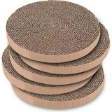 Esranın Dünyası Best Pet Supplies Aktif Oyun Için Scratch And Spin Kedi Scratcher Yedek Pedleri, Doğal Geri Dönüştürülmüş Oluklu Mukavva, Davranışları Destekler, Stresi Azaltır - 5 Adet - 02-Gri