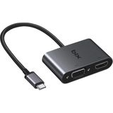 Esranın Dünyası Bix BX14HB Usb-C 3.1 HDMI VGA MacBook Uyumlu Çoklu Port Çevirici Adaptör Hub 4K Destekli Taşınabilir - 1-Siyah