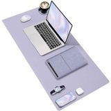 Esranın Dünyası Black Deer Pu Deri Mouse Pad Dikişli Kenar Dayanıklı Büyük Boy Çift Yönlü Kullanım Ofis Masa Matı Sümen(Lila, 90X40 Xl) - Ahşap
