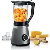 Esranın Dünyası Bosch MMB6172S Standmixer Vitapower Series 4, 1200 W, 30,000 U/dak, Almanya Katı Kesiciler Yapılan, Stopfer, 1.5 L Behälter Thermosafe Glas, Gümüş - Ahşap - Beyaz