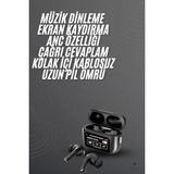 Esranın Dünyası Buğz Kulak Içi Bluetooth Kulaklık Ekranlı Müzik Dinleme Çağrı Cevaplama Siyah