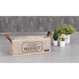 Esranın Dünyası Buti Deri Kulplu Özel Tasarım Malzeme Kutusu Hurç Organizer Ev Banyo Mutfak Ev Gereci 32X13X14CM - 1044 - 0 - 19 L