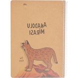 Esranın Dünyası Çizgili A4 Spiralli Defter - 100 Yaprak (Asorti Renkler)