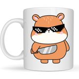 Esranın Dünyası Cool Hamster Tasarımlı Porselen Kupa Model 81 – Eğlenceli, Karizmatik ve Enerji Dolu Kahve Kupası - Belirtilmemiş - 001 - Beyaz