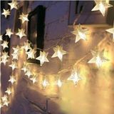 Esranın Dünyası Coverzone 5 Metre LED Işıklı 28'li Yıldız Işık Zinciri Dekoratif Fişli Aydınlatma Ev Dekorasyonu Süsleme Salon Oda Merdiven Balkon Süslemeleri Için Yılbaşı Eğlence Doğum Günlerine Özel Aydınlatma - 1 x 100 cm - 00 Beyaz