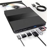 Esranın Dünyası Coverzone 7in1 Harici USB 3.0 ve Type-C Dvd-Rom Dvd-Rw Optik Sürücü, USB ve Type C Kablolu, Pc, Tablet, DVD Player, Desenli Tasarım Ultra Slim CD Rom Okuyucu CV540