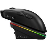 Esranın Dünyası Coverzone Ajazz Kablosuz Oyuncu Mouse 24000 Dpı 1000Hz Bluetooth 2.4g Type C Aı Akıllı Etkileşim Manyetik Şarj Standı 300MAH Ultra Hafif Ergonomik Fare | (AJ200P Nl Aı Mc - Siyah) - Adaçayı