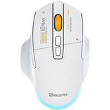 Esranın Dünyası Coverzone Mikespn Tri-Mode Gaming Mouse – 12800 Dpı, 2.4ghz Kablosuz + Bluetooth + Kablolu Bağlantı, Rgb Aydınlatma, Type-C Şarjlı, 500MAH Batarya, 7 Tuşlu Ergonomik Oyuncu Mouse | W601 (Beyaz) - Adaçayı