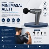 Esranın Dünyası Darbeli Şarjlı Mini Masaj Aleti Type-C Şarjlı | 6 Kademeli | Sessiz | Sporcu Masaj Cihazı