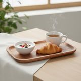 Esranın Dünyası Deconox Doğal Akasya Ağacından Sunum Tabağı, Akasya Meze Tabağı, Peynir Sunum Tabağı, Salata Tabağı (25CM*14CM*1.5CM) - 0,21 lt - Afrika Cevizi Rengi