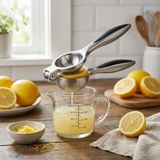 Esranın Dünyası Deconox Profesyonel Paslanmaz Çelik Limon Sıkacağı, Manuel Narenciye ve Limon Presi, Ergonomik Kollu, Kolay Yıkanabilir, Büyük Boy (24 Cm) Mat Doku