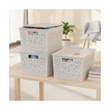 Esranın Dünyası Deconox Seul Çok Amaçlı Kapaklı Saklama Kutusu - Şık ve Dekoratif Dolap Içi Organizer Düzenleyici (4 L / 12 L / 20 L Boy Seçenekli) 3 Renk (Beyaz, 20 Litre) - 001-Renkli